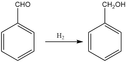 Получение бензилового спирта гидрированием бензальдегида