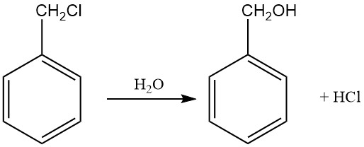 Получение бензилового спирта гидролизом бензилхлорида