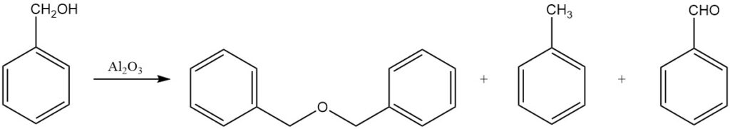 Реакция бензилового спирта с оксидом алюминия